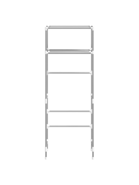 2-tasoinen Hyllykkö WC-pytyn ylle harmaa 53,5x28x143 cm rauta