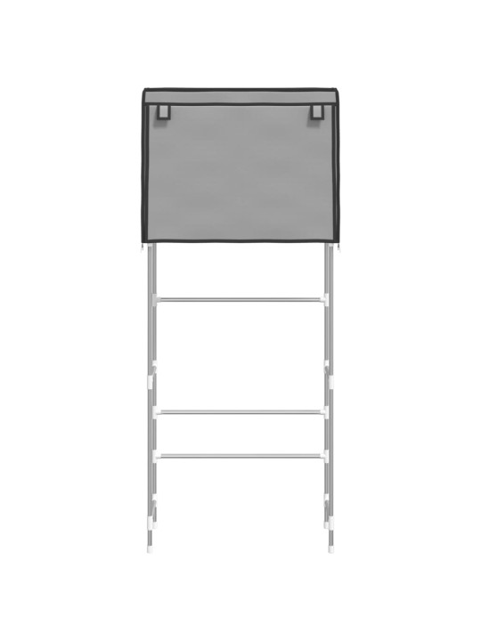 Säilytyshylly pesukoneen ylle 2 tasoa harmaa 71x29,5x170,5 cm