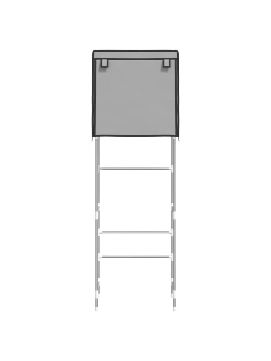 2-kerroksinen säilytyshylly WC-pytyn ylle harmaa 56x30x170 cm