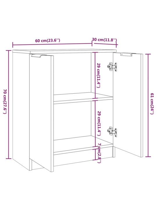 Senkki betoninharmaa 60x30x70 cm tekninen puu