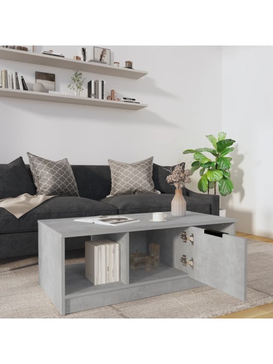 Sohvapöytä betoninharmaa 102x50x36 cm tekninen puu