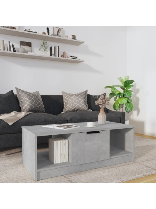 Sohvapöytä betoninharmaa 102x50x36 cm tekninen puu