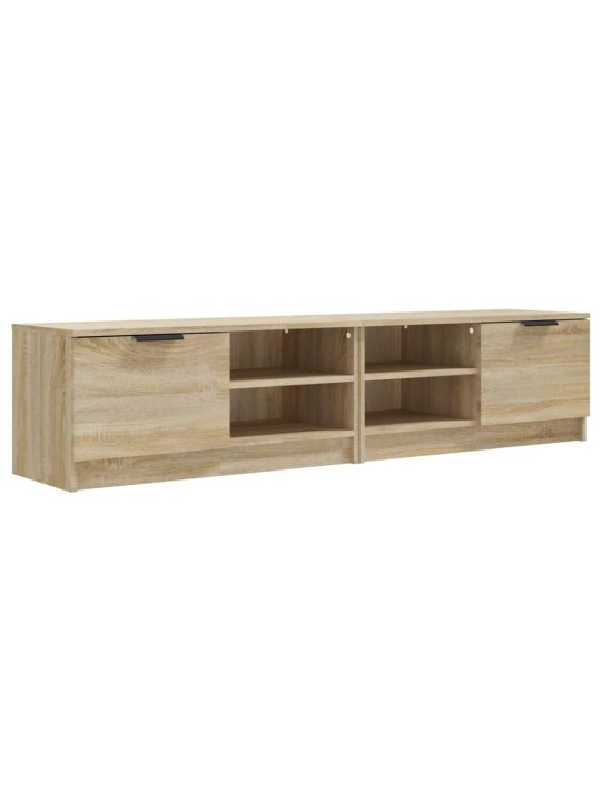 TV-tasot 2 kpl Sonoma-tammi 80x35x36,5 cm tekninen puu