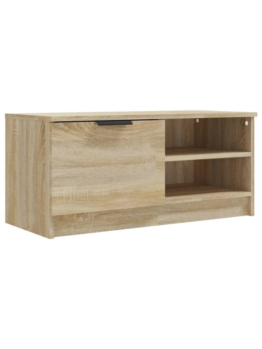 TV-tasot 2 kpl Sonoma-tammi 80x35x36,5 cm tekninen puu