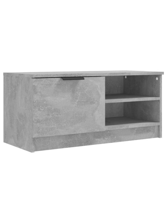 TV-taso betoninharmaa 80x35x36,5 cm tekninen puu