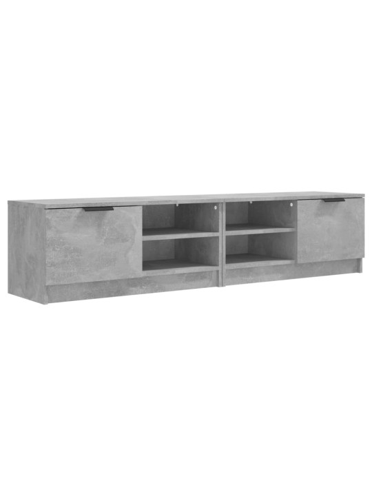 TV-tasot 2 kpl betoninharmaa 80x35x36,5 cm tekninen puu