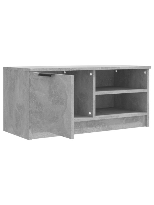 TV-tasot 2 kpl betoninharmaa 80x35x36,5 cm tekninen puu