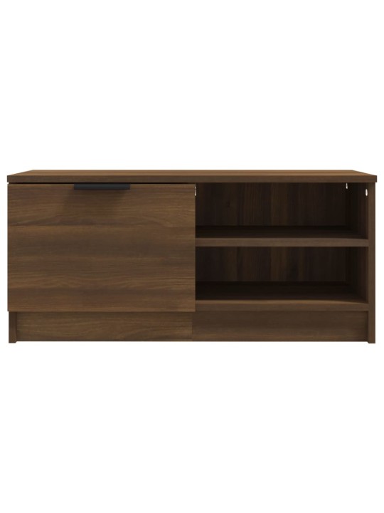 Tv-tasot 2 kpl ruskea tammi 80x35x36,5 cm tekninen puu