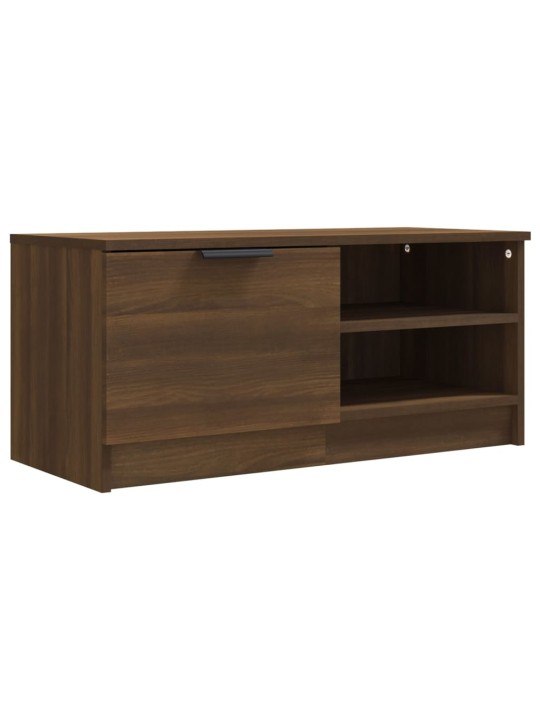 Tv-tasot 2 kpl ruskea tammi 80x35x36,5 cm tekninen puu