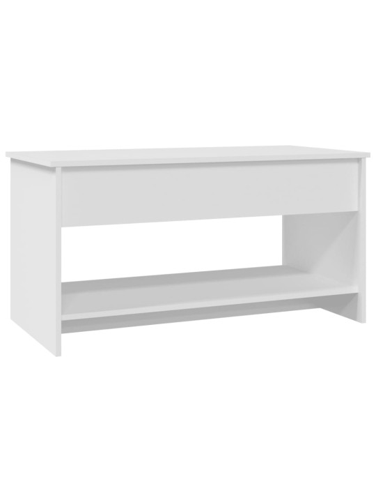 Sohvapöytä valkoinen 102x50x52,5 cm tekninen puu