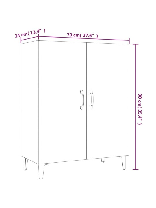 Senkki betoninharmaa 70x34x90 cm tekninen puu