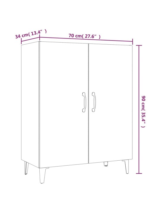 Senkki harmaa Sonoma 70x34x90 cm tekninen puu