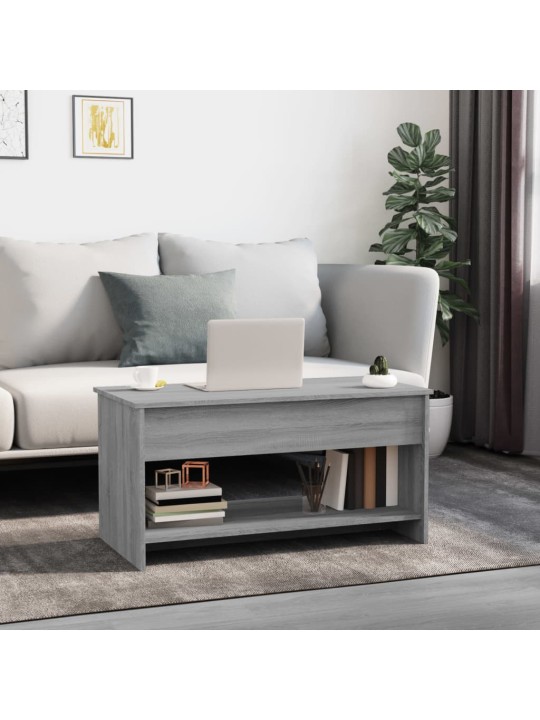 Sohvapöytä harmaa sonoma 102x50x52,5 cm tekninen puu
