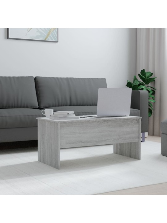 Sohvapöytä harmaa sonoma 102x50,5x46,5 cm tekninen puu