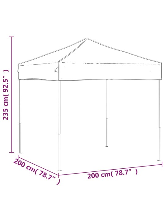 Kokoontaittuva juhlateltta kerma 2x2