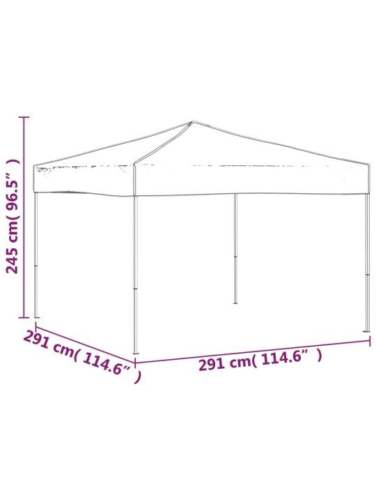 Kokoontaittuva juhlateltta kerma 3x3 m