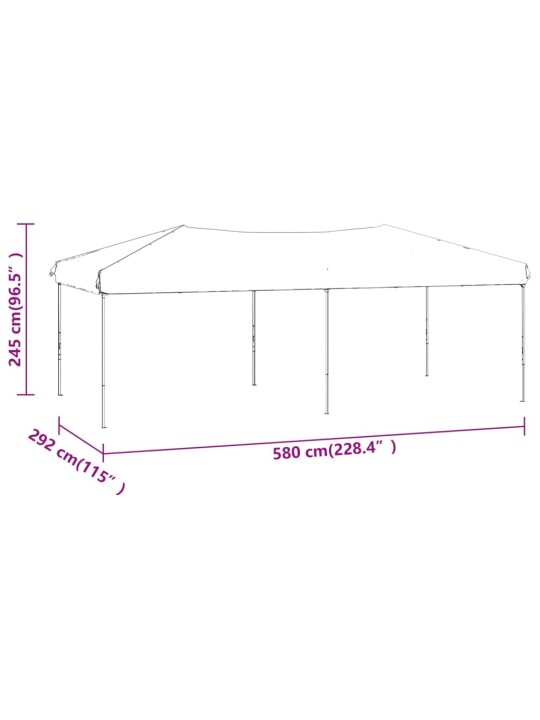 Kokoontaittuva juhlateltta sininen 3x6 m