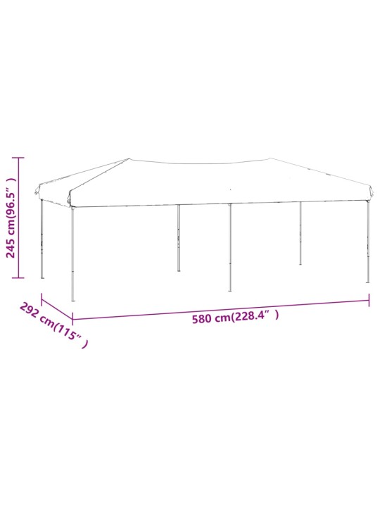 Kokoontaittuva juhlateltta kerma 3x6 m