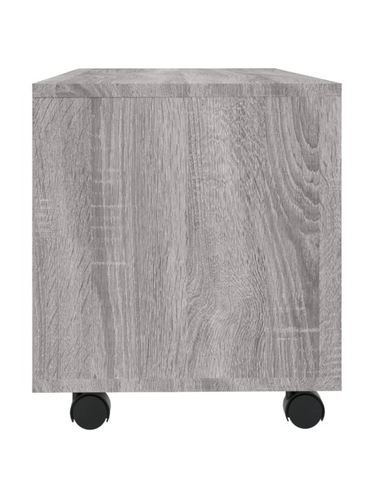 Tv-taso rullapyörillä harmaa sonoma 90x35x35 cm tekninen puu