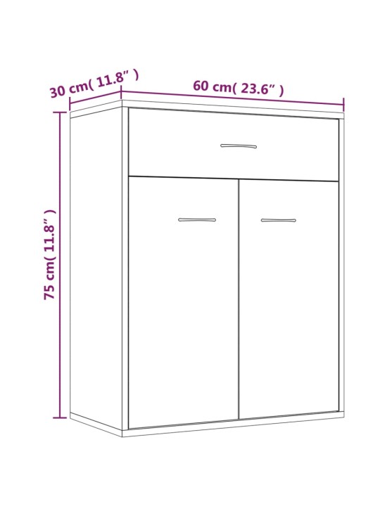 Senkki savutammi 60x30x75 cm tekninen puu