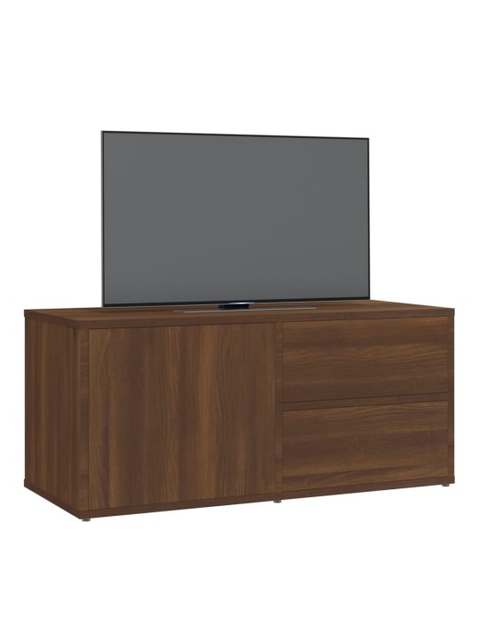 TV-taso ruskea tammi 80x34x36 cm tekninen puu