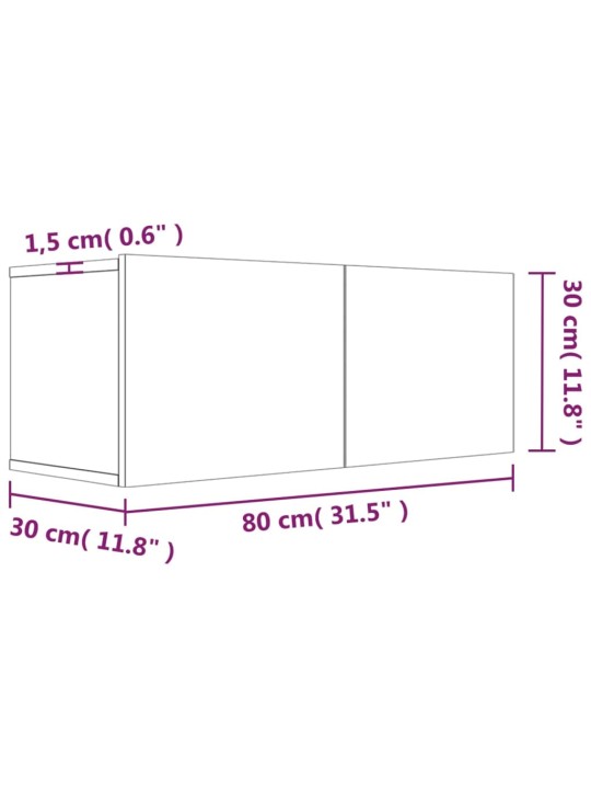 TV-taso savutammi 80x30x30 cm tekninen puu