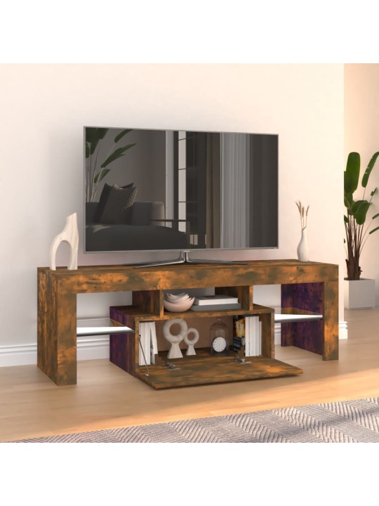 TV-taso LED-valoilla savutammi 120x35x40 cm