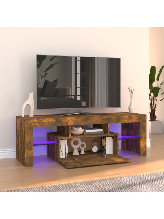 TV-taso LED-valoilla savutammi 120x35x40 cm