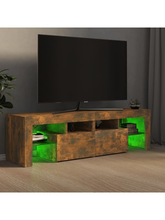 TV-taso LED-valoilla savutammi 140x36,5x40 cm