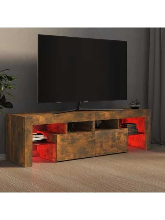 TV-taso LED-valoilla savutammi 140x36,5x40 cm