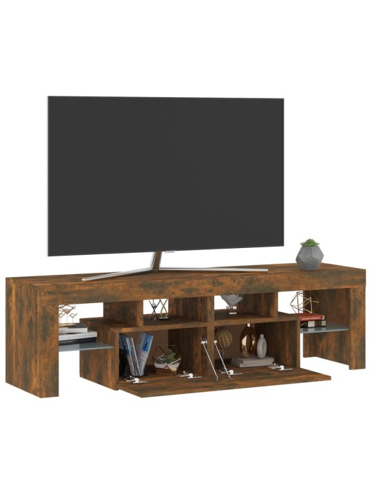 TV-taso LED-valoilla savutammi 140x36,5x40 cm