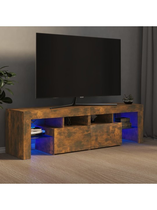 TV-taso LED-valoilla savutammi 140x36,5x40 cm