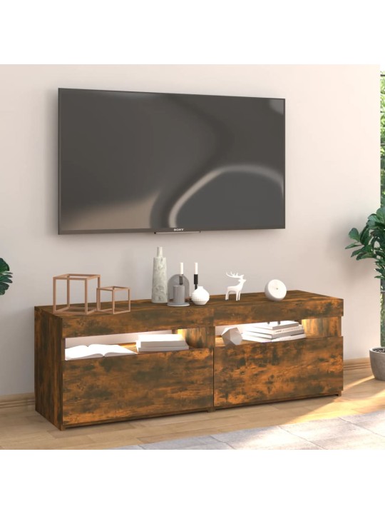 TV-taso LED-valoilla savutammi 120x35x40 cm