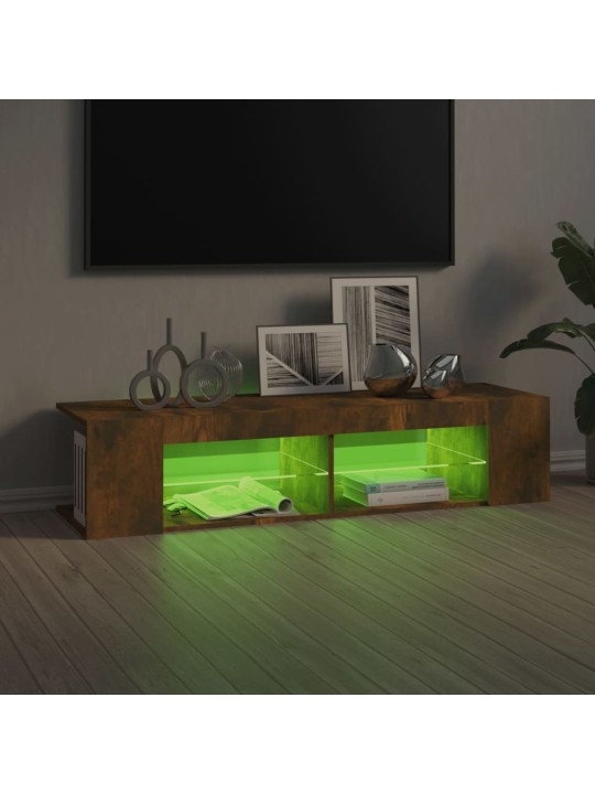 TV-taso LED-valoilla savutammi 135x39x30 cm