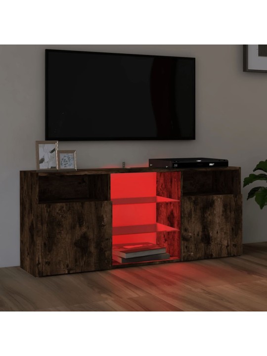 TV-taso LED-valoilla savutammi 120x30x50 cm