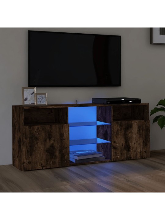 TV-taso LED-valoilla savutammi 120x30x50 cm