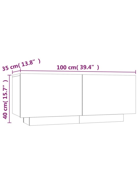 TV-taso savutammi 100x35x40 cm tekninen puu