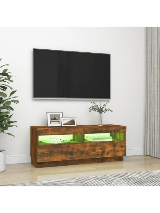 TV-taso LED-valoilla savutammi 100x35x40 cm