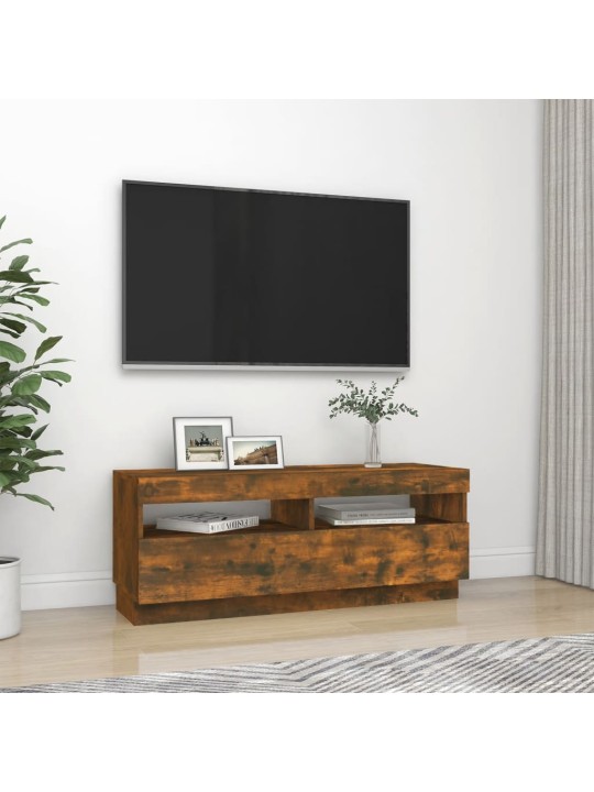 TV-taso LED-valoilla savutammi 100x35x40 cm