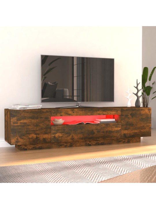 TV-taso LED-valoilla savutammi 160x35x40 cm