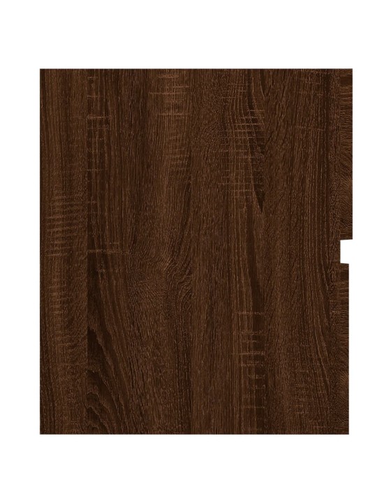 2-osainen Kylpyhuoneen kalustesarja ruskea tammi tekninen puu