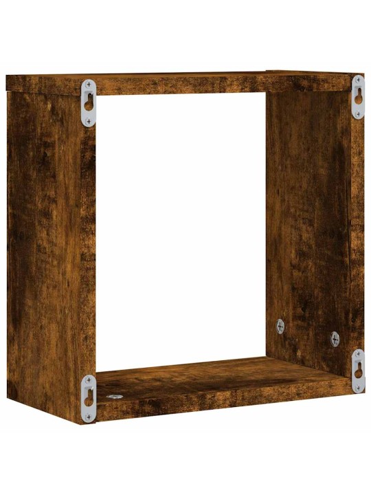 Wall cube hyllyt 4 kpl savustettu tammi 30x15x30 cm
