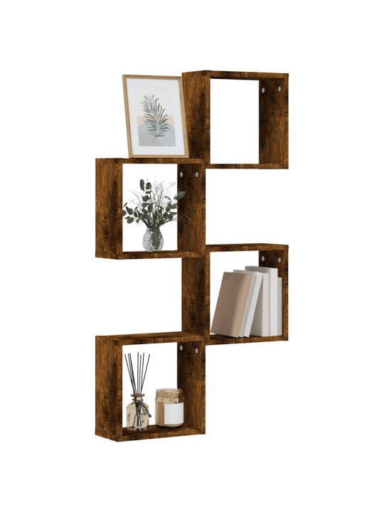 Wall cube hyllyt 4 kpl savustettu tammi 30x15x30 cm