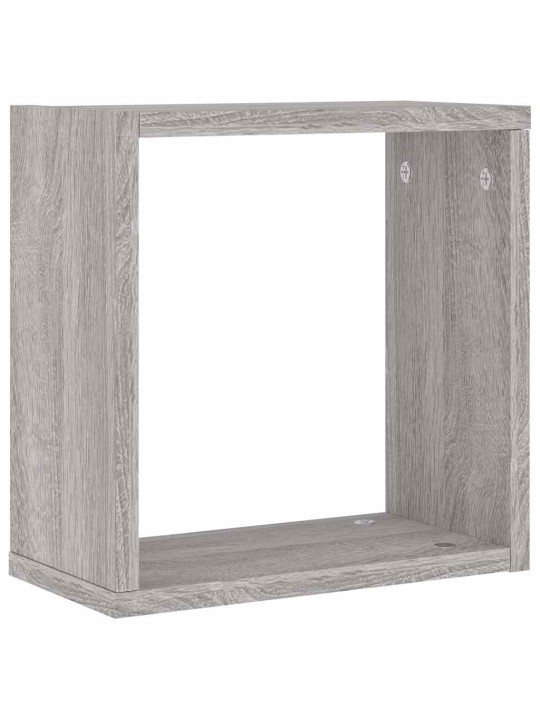 Wall cube hyllyt 2 kpl harmaa sonoma 30x15x30 cm