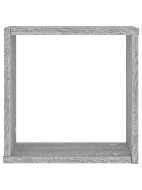 Wall cube hyllyt 2 kpl harmaa sonoma 30x15x30 cm