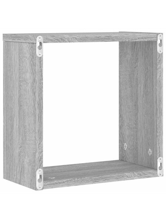 Wall cube hyllyt 2 kpl harmaa sonoma 30x15x30 cm