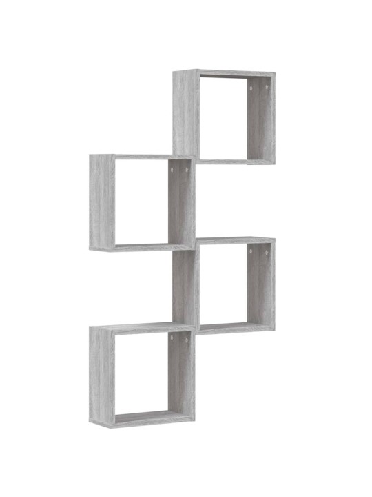Wall cube hyllyt 4 kpl harmaa sonoma 30x15x30 cm