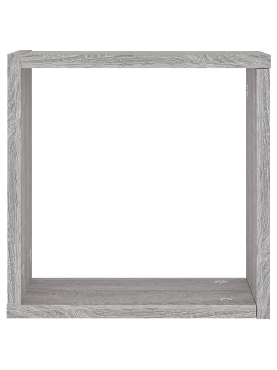 Wall cube hyllyt 4 kpl harmaa sonoma 30x15x30 cm