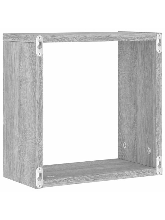 Wall cube hyllyt 4 kpl harmaa sonoma 30x15x30 cm