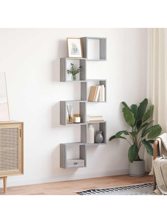 Wall cube hyllyt 6 kpl harmaa sonoma 30x15x30 cm